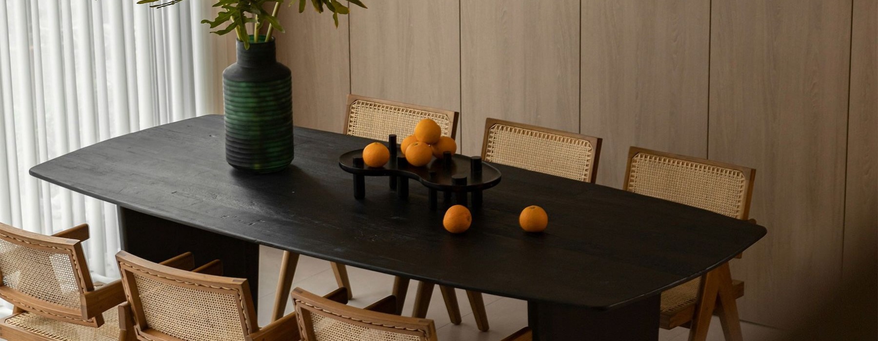 a table with chairs around it