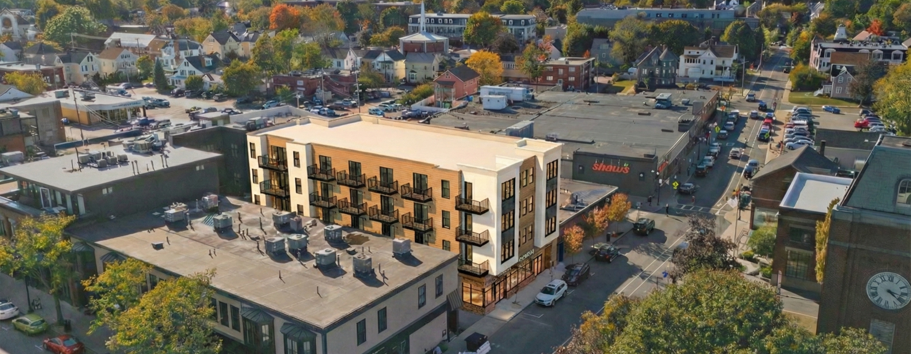 Aerial view of the apartment
